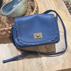 Kate Spade Blue Scalloped Crossbody Bag